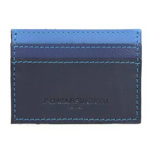 Like New- FH Wadsworth Multi-Blue Leather Card Case